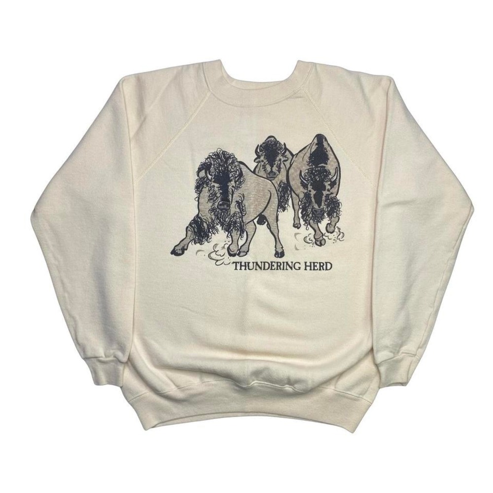 Vintage Thundering Herd Buffalo Products‎ sweater